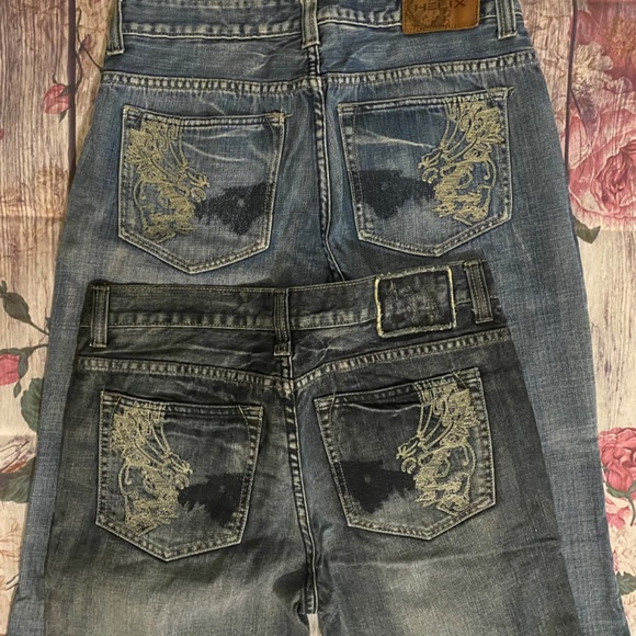 Lot of 2 Menβs Helix Jeans 32/30 Boot Distressed Denim - Picture 11 of 11